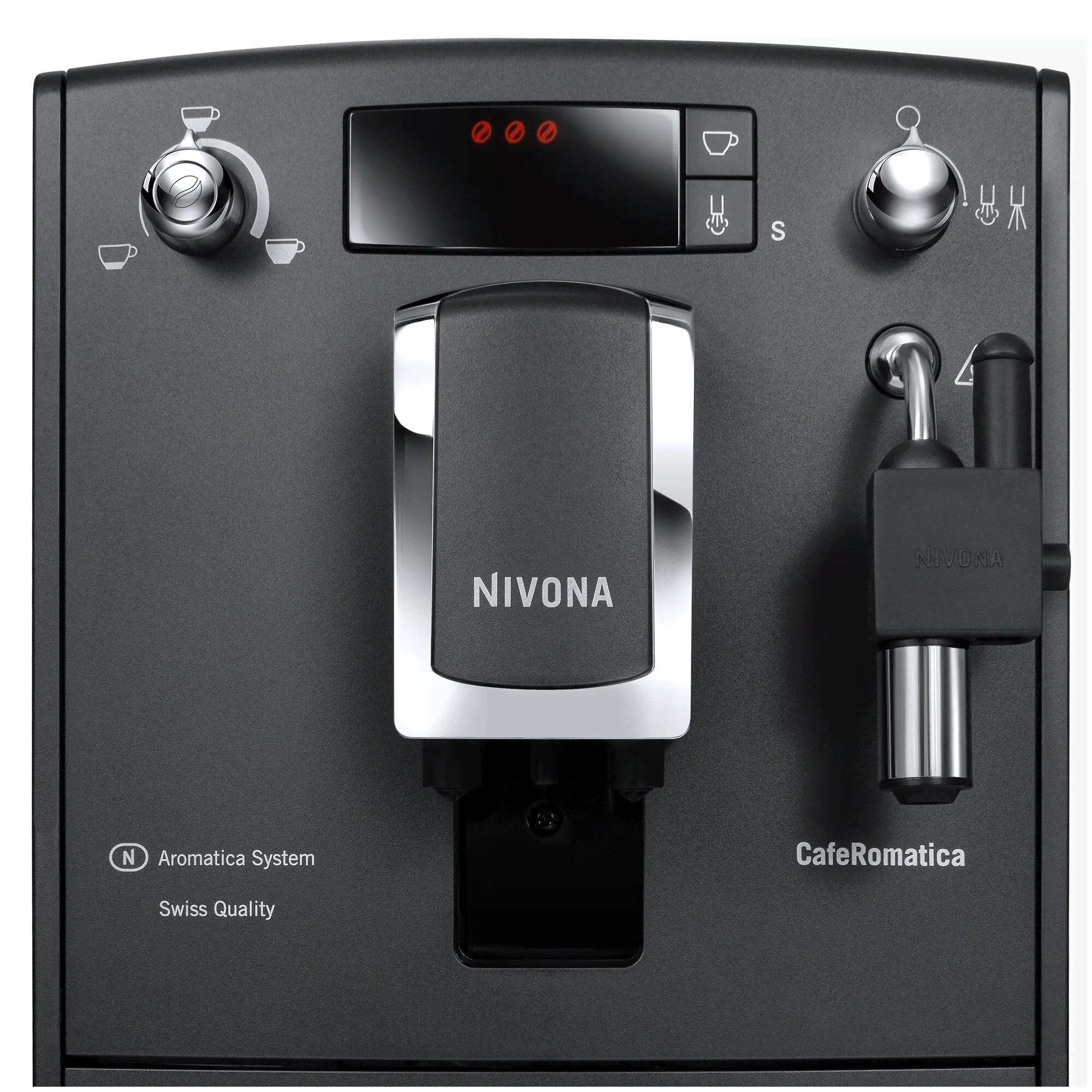 Nivona Кофемашина Nivona NICR 520 [1455 Вт, 15 бар, автоматический, 2.2 л, дисплей, исп. кофе - молотый, зерновой, черный] кофеварки и кофемашины-0