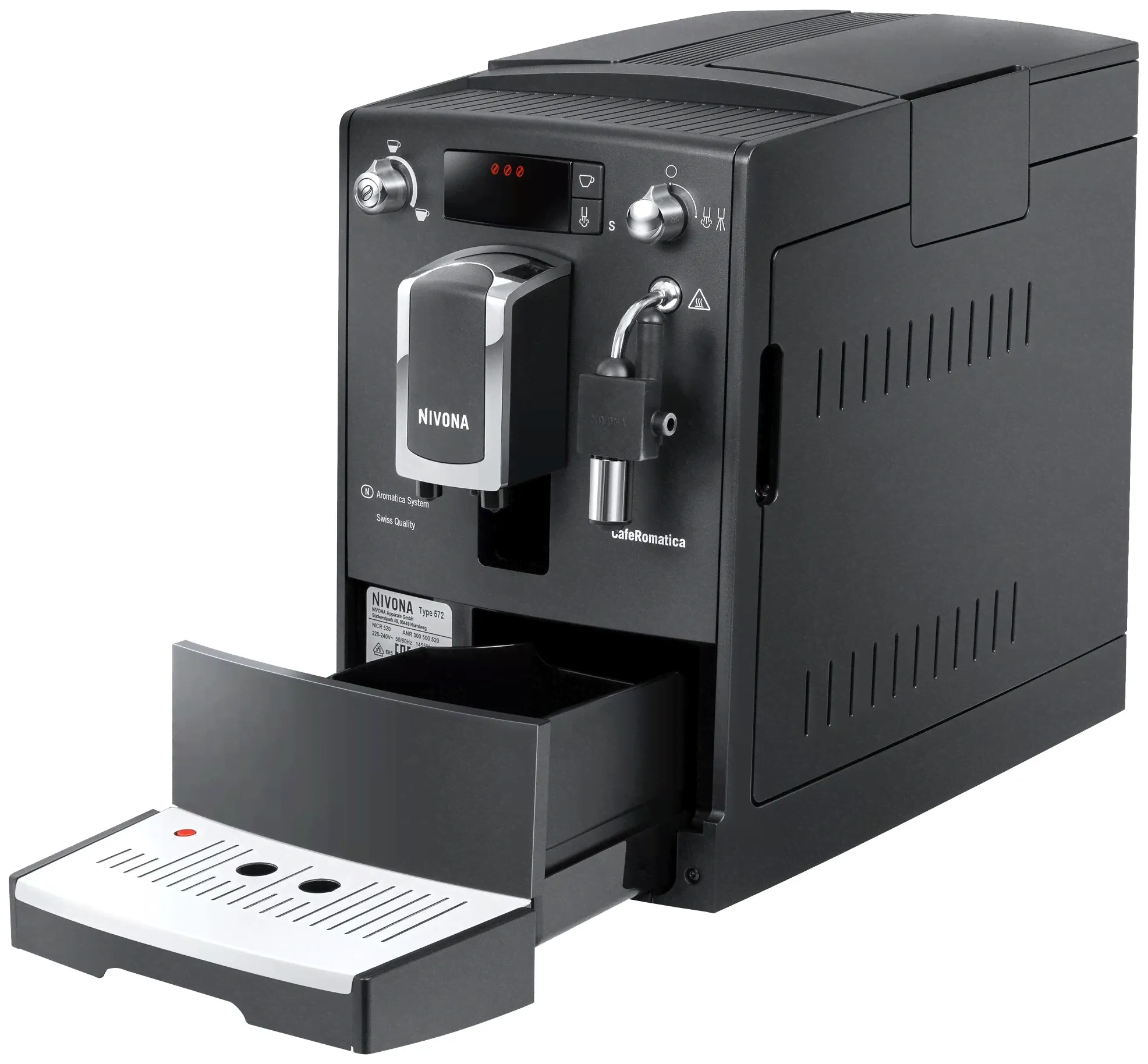 Nivona Кофемашина Nivona NICR 520 [1455 Вт, 15 бар, автоматический, 2.2 л, дисплей, исп. кофе - молотый, зерновой, черный] кофеварки и кофемашины-3